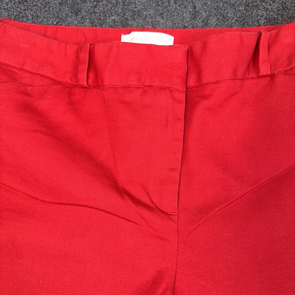 Liz Claiborne Women's Red Dress Pants Straight Leg Flat Front Solid Sz 8
